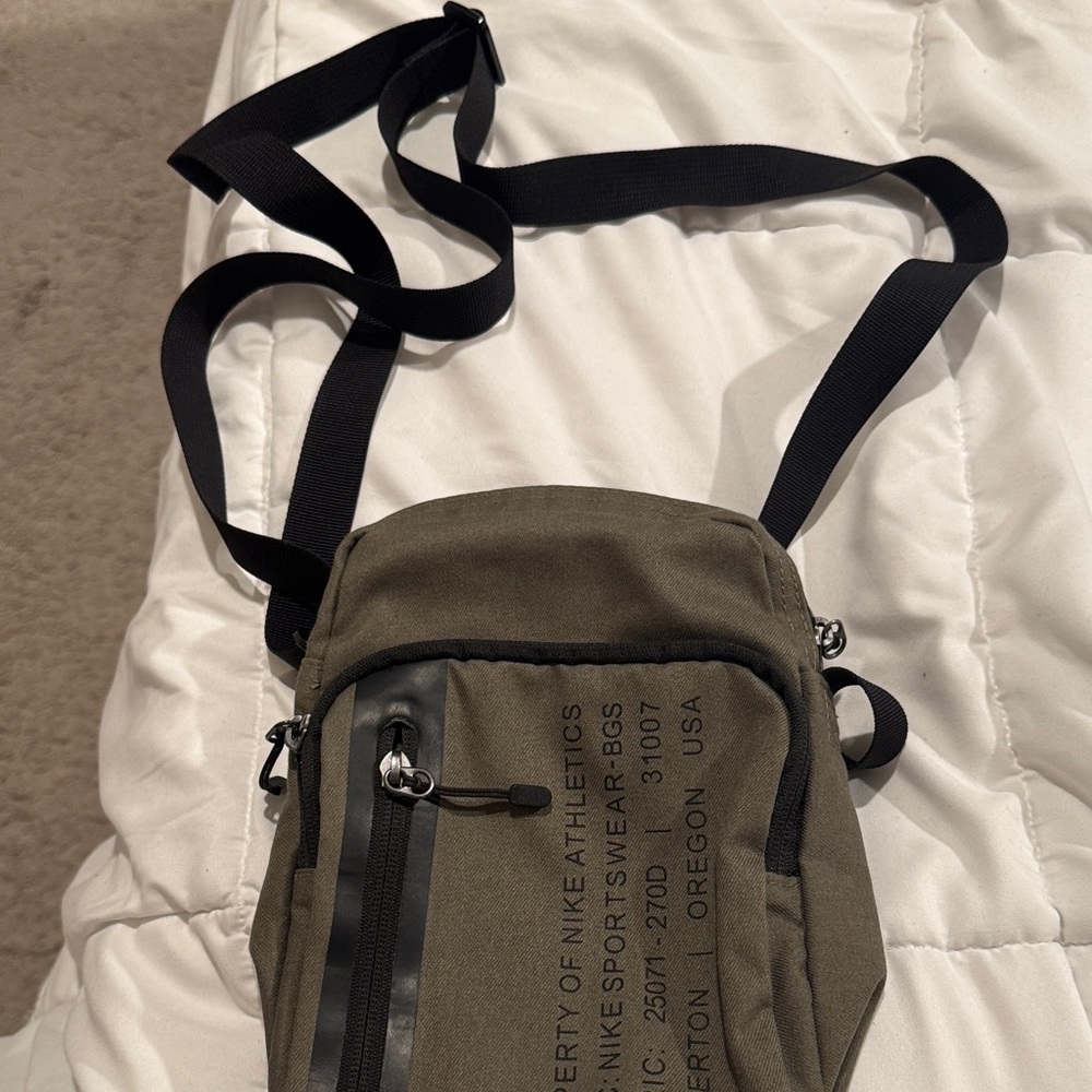 Nike Khaki Belt Bag with Black Accents